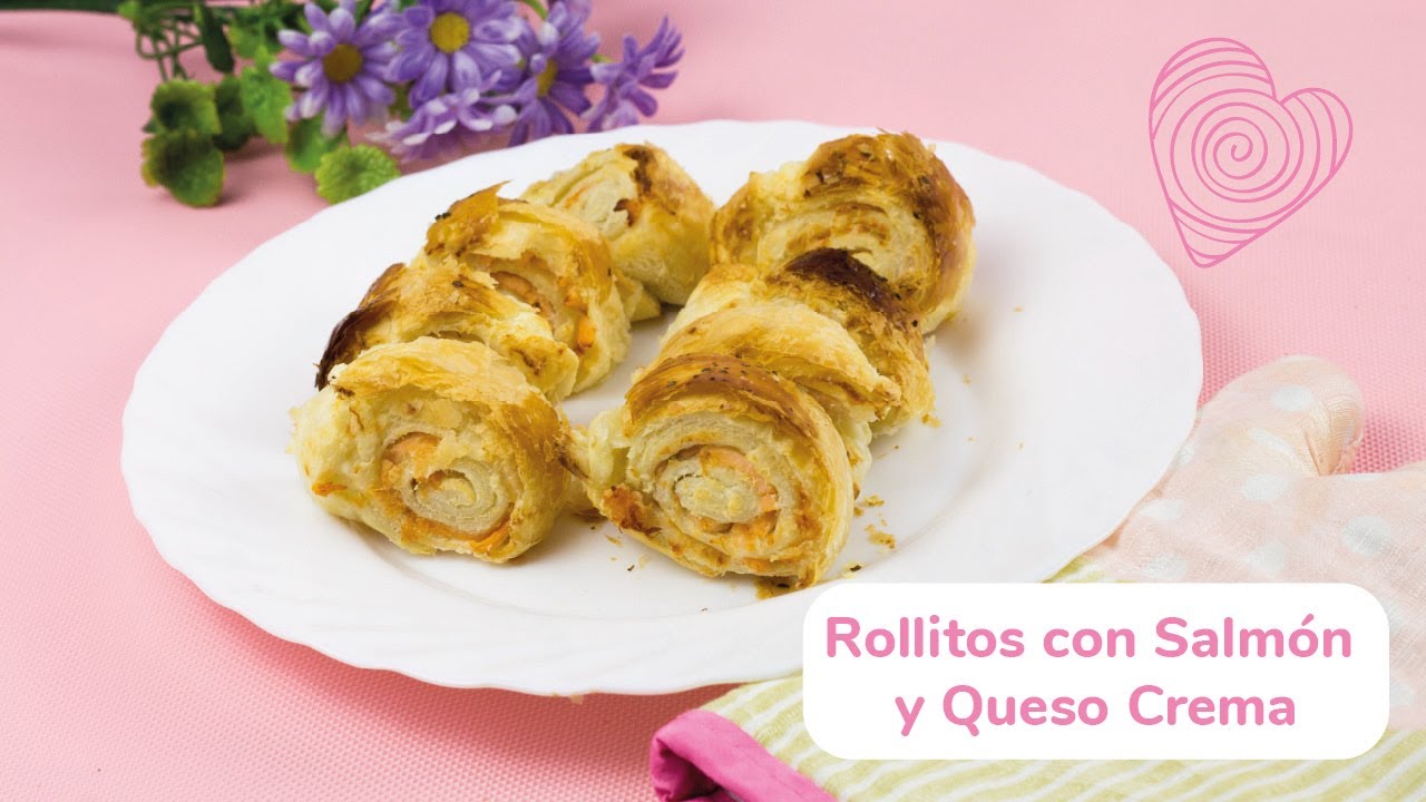 RECETA DE ROLLITOS de SALMÓN y QUESO CREMA 🍥🍣🧀
