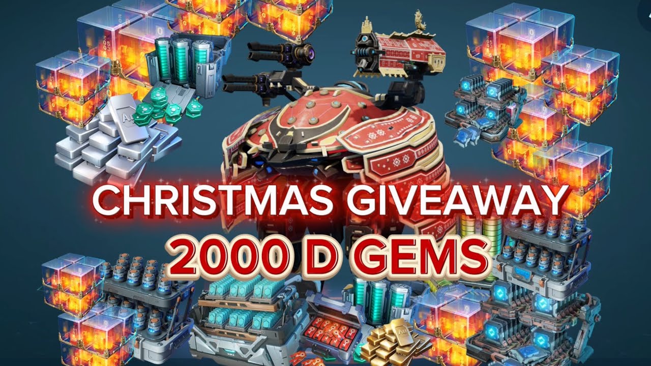 2000 D GEMS CHRISTMAS GIVEAWAY!! Ends december 24th-2025 (War Robots)