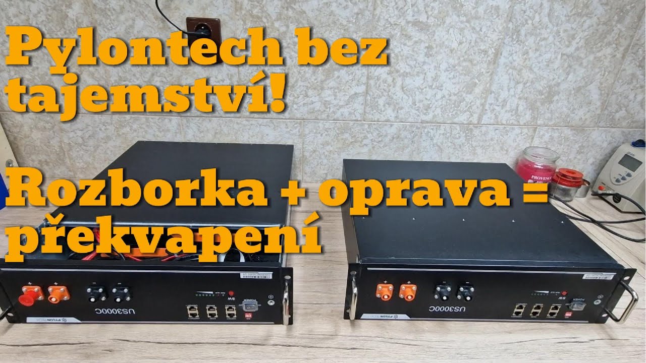 Značková baterie Pylontech pod lupou. Rozborka, klady, zápory a oprava vadného kusu.