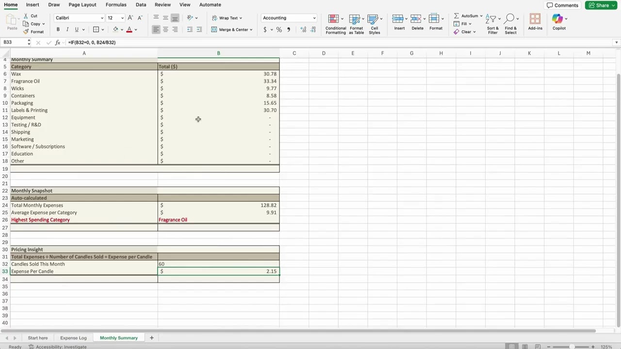 How to Track Business Expense and Don't Underprice as a Candle Maker