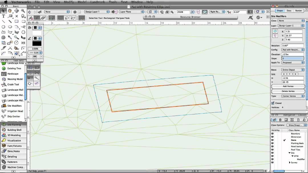 Site Model Improvements in Vectorworks 2013