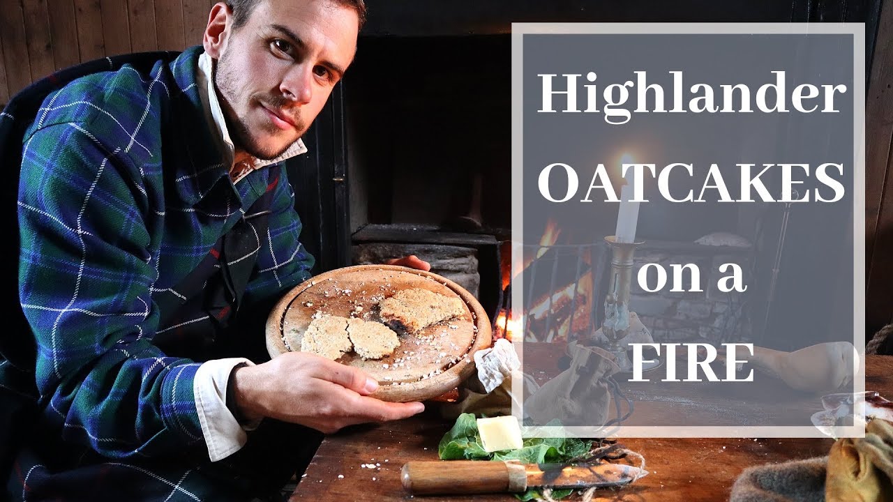 Making OATCAKES on a Fire (Highlander Trekking Food, Wild Edibles)