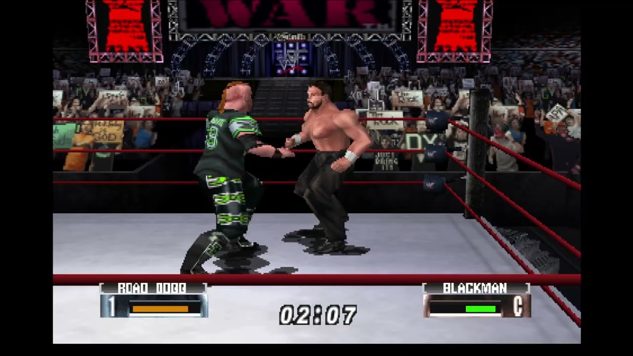 WWF No Mercy - N64 Gameplay - Road Dogg vs Steve Blackman