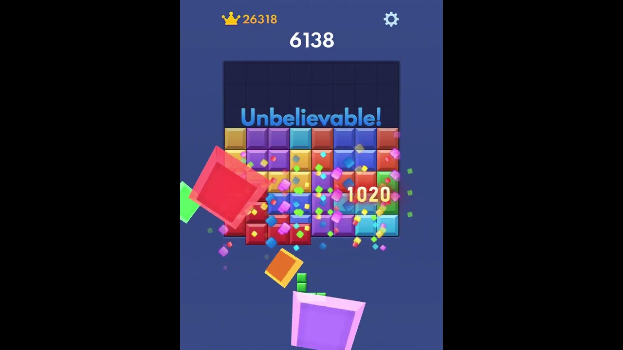 Playing block blast game!