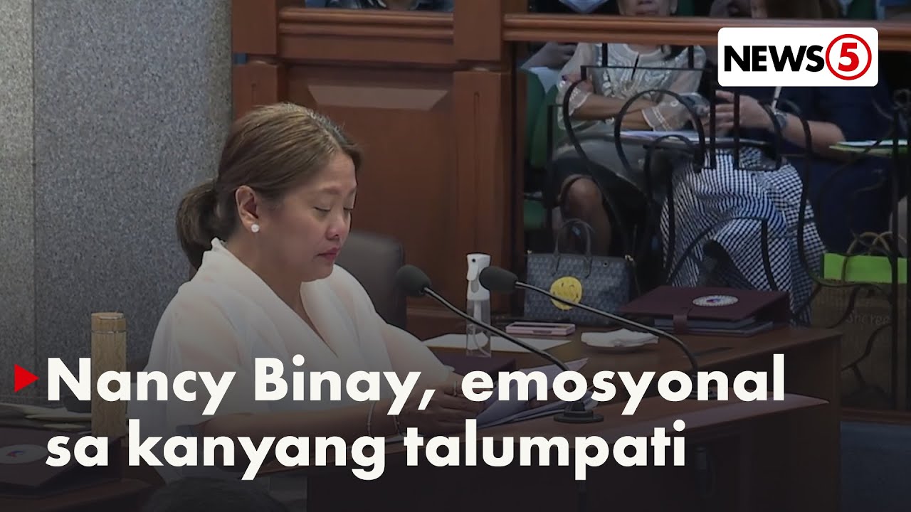 Nancy Binay, emosyonal sa pamamaalam sa Senado
