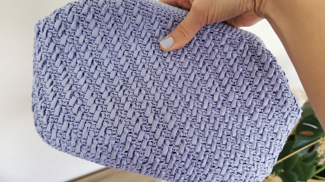 Aryalara Tasarım İmzalı Rafya İpten Lila Rengi Burslu Çanta Yapımı #canta #crochetbag #handmadebag