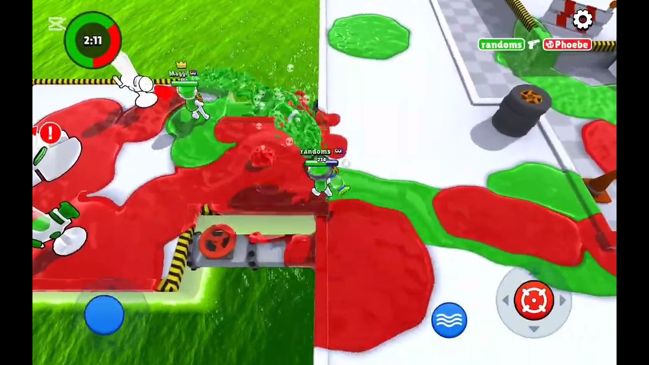Primera vez jugando a un juego de batalla de pintura🎨🎨