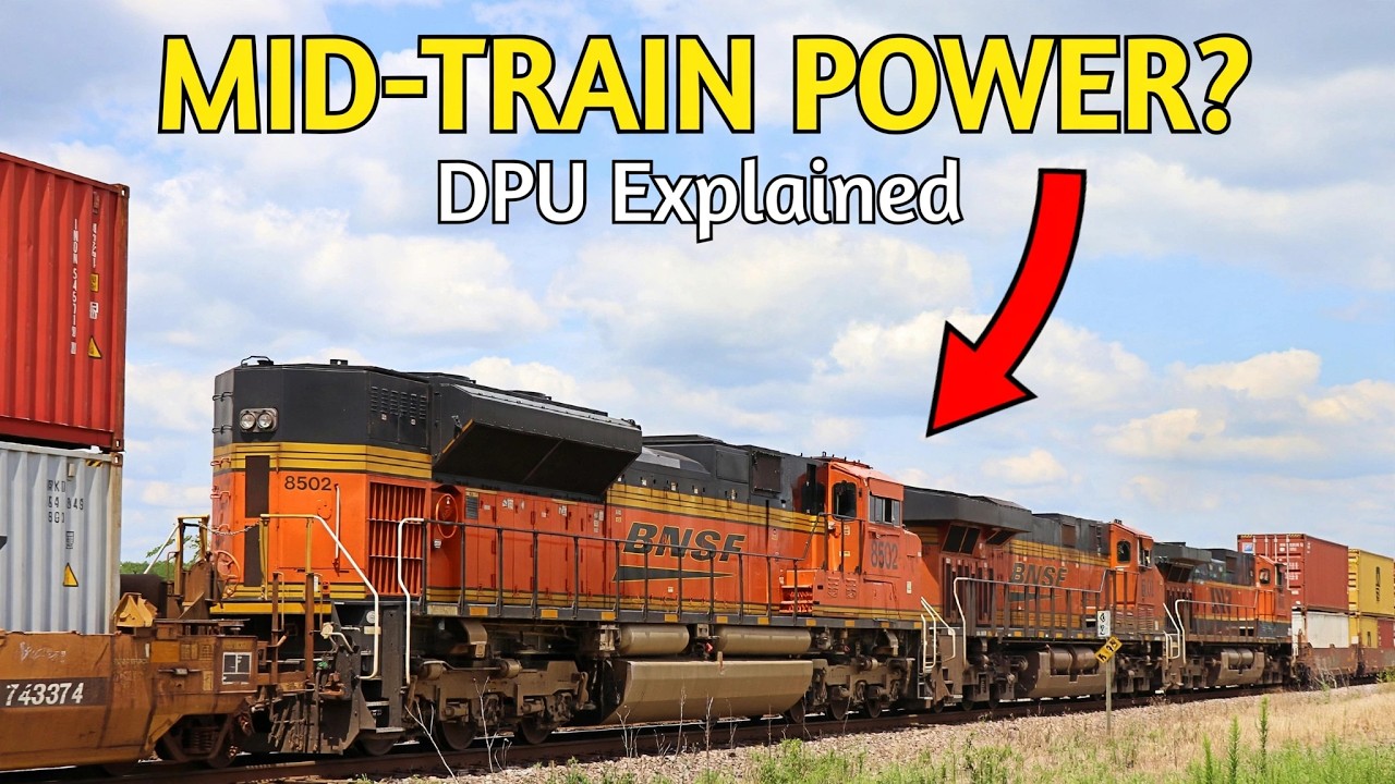 Why Freight Trains Have Locomotives in the Middle | DPU Explained