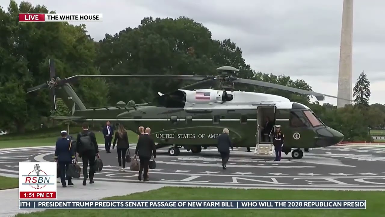 President Cuts Ribbon for White House Helipad & Takes Historic Inaugural Flight - 09/21/26