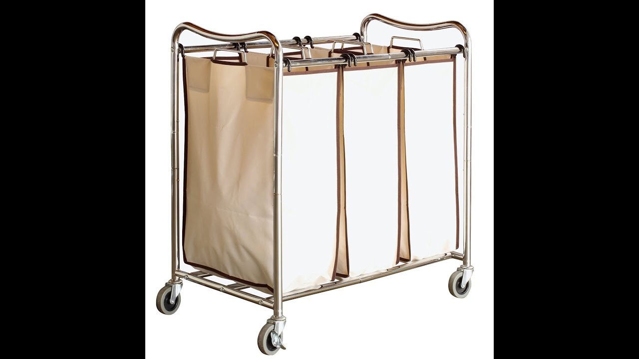 Review:  DecoBros Heavy-Duty 3-Bag Laundry Sorter Cart, Chrome