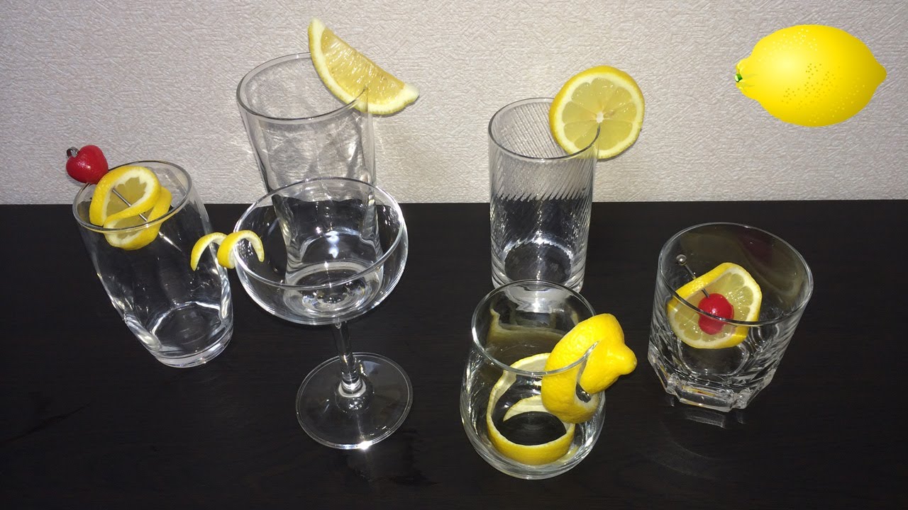 Very simple cocktail decoration (lemon edition)　／　超簡単♪ カクテル・デコレーション(レモン編)