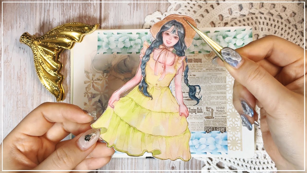 허니마켓 신상 레이스, 일월이생 스티커팩 열어보고 다꾸하기📒🌼 / 협찬 / 감성 다이어리 / Art Journaling / ASMR / UNBOXING
