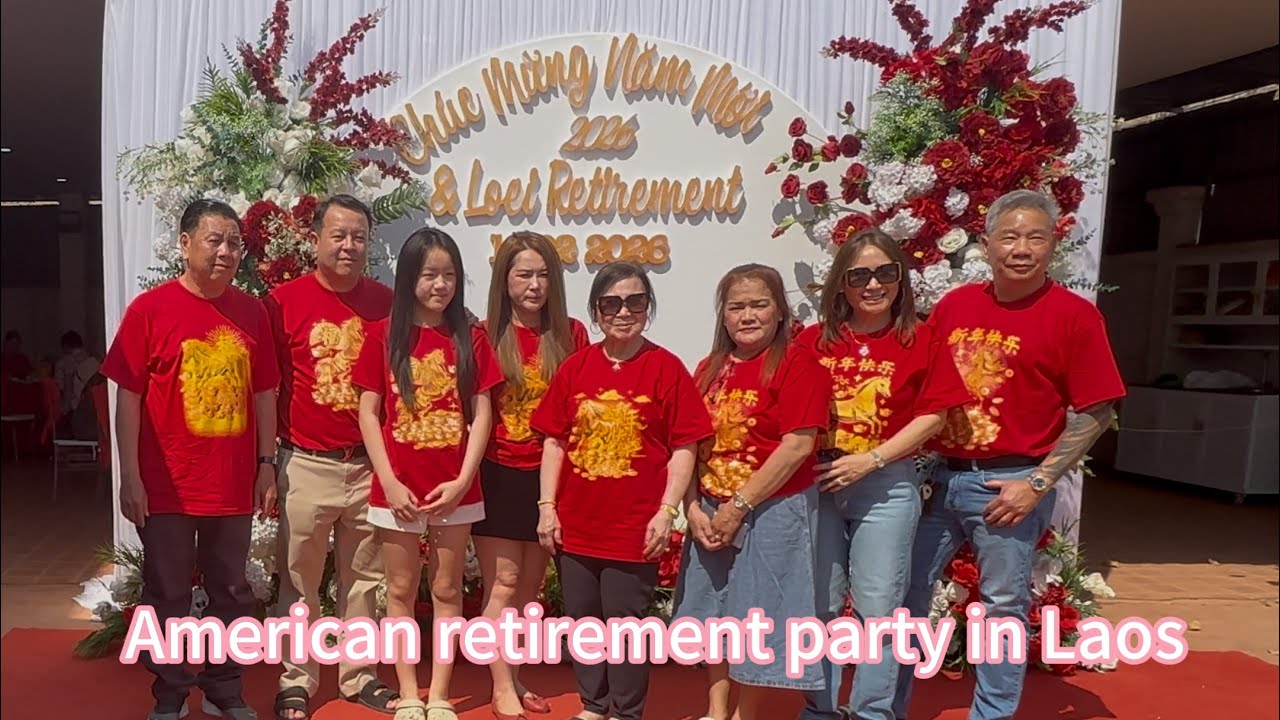 Retirement party for American in Laos