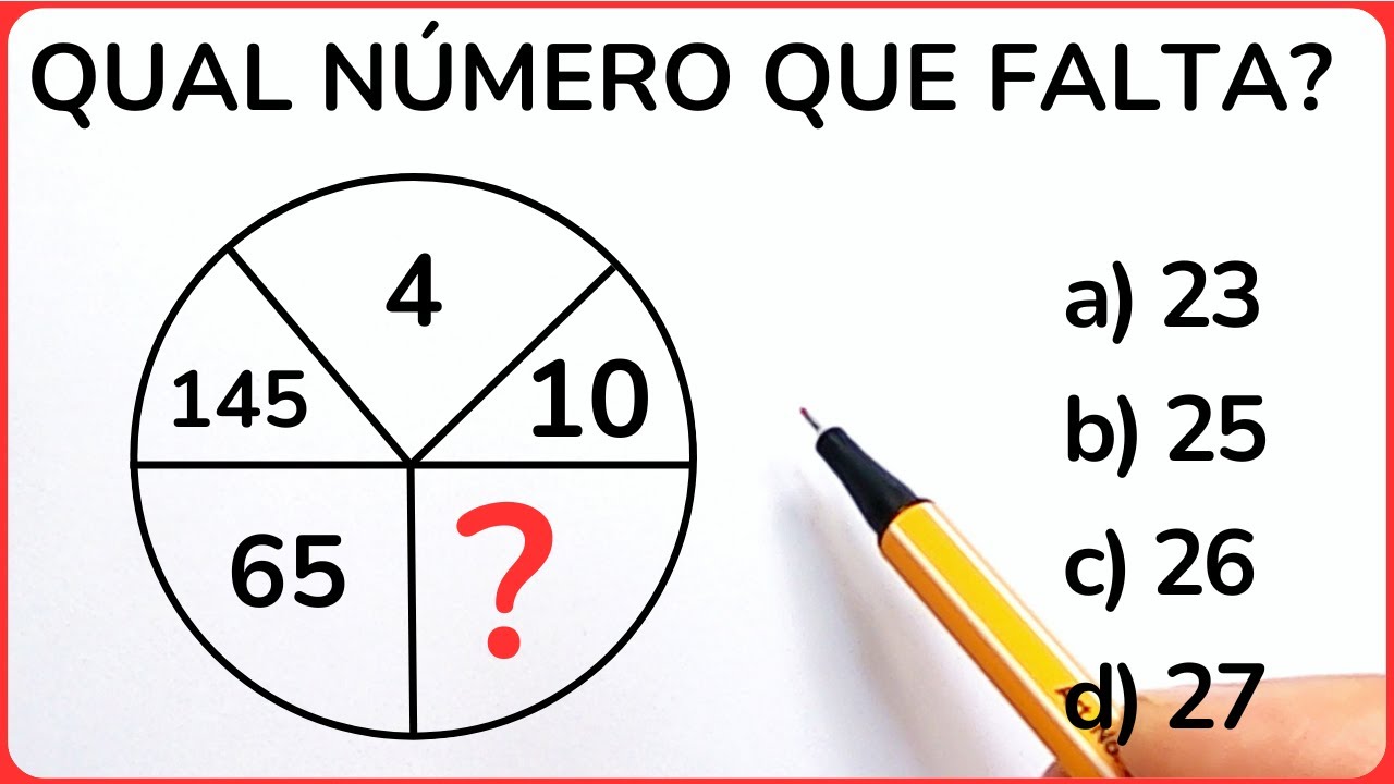 RACIOCÍNIO LÓGICO VIRAL! Qual o número que falta?