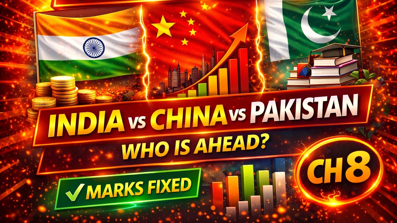 INDIA CHINA PAKISTAN ONESHOT in 10 mins.!! | class 12th | full marks | Indian economic development