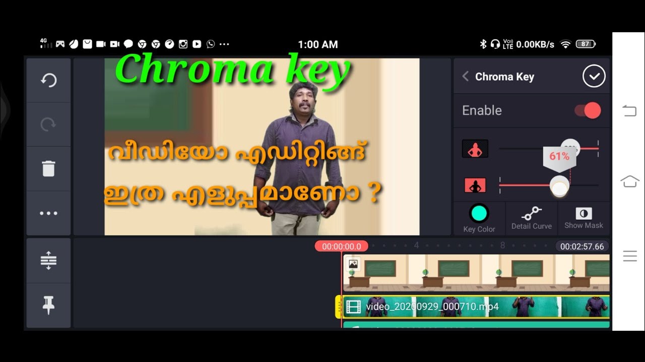 #KEYTRICS How to edit videos using Kine master Chroma key effect Malyalam