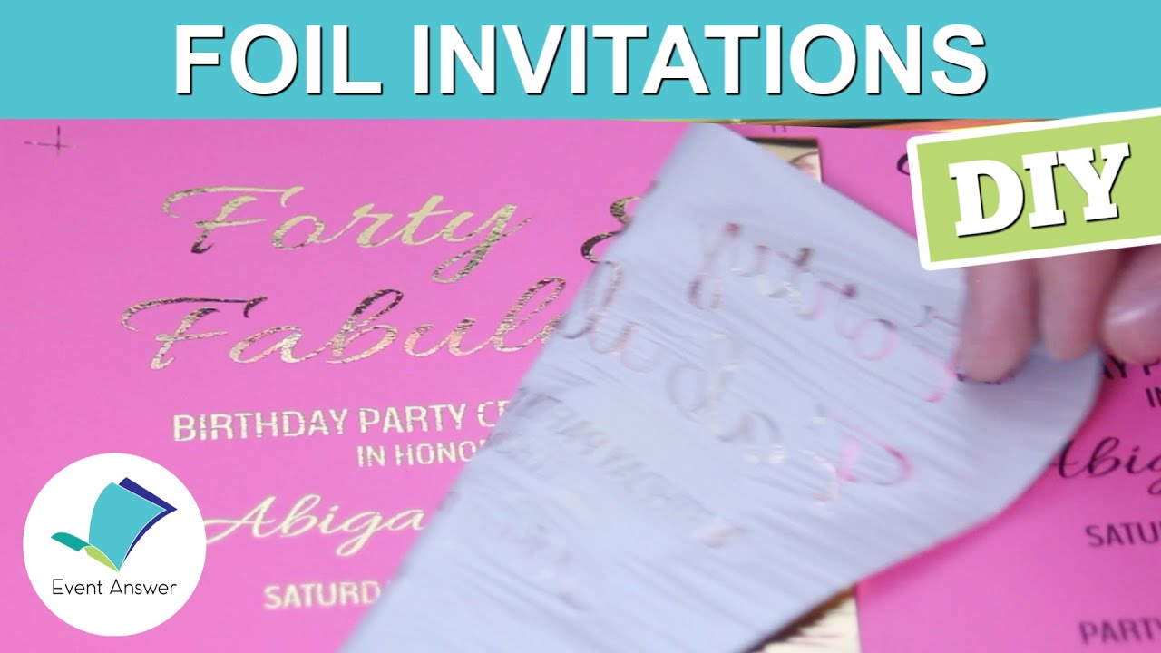 How to Add Gold Foil to Invitations | DIY Foil Invitations