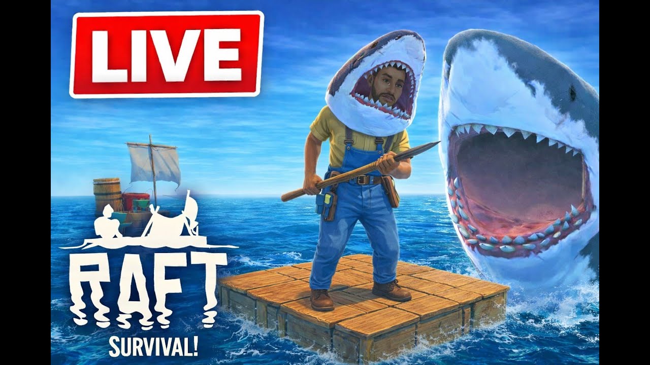 🔴 Dangerous Ocean Survival | Raft Livestream (part 2)