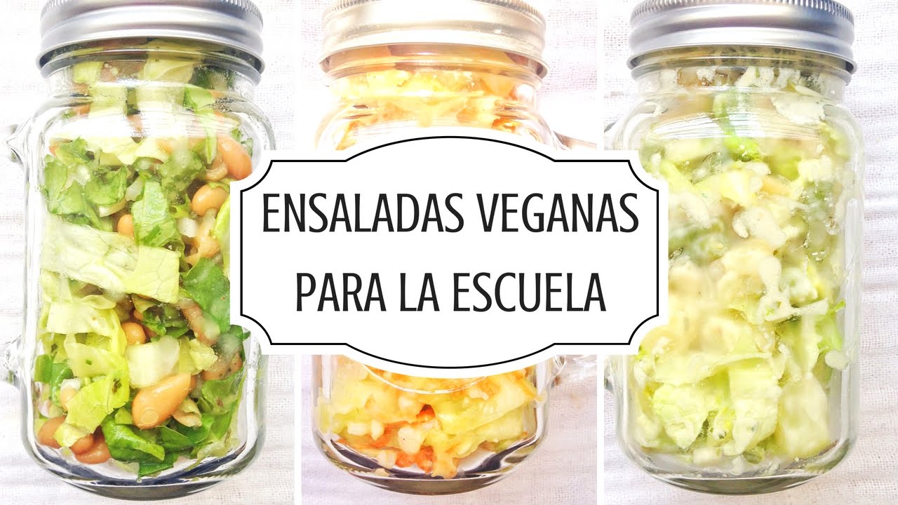 ENSALADAS FÁCILES PARA LA ESCUELA O EL TRABAJO - VEGANAS
