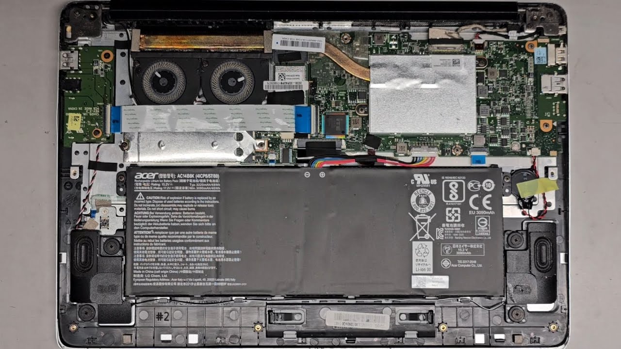 Разборка Acer Swift 3 SF314-51-57CP. Без оперативной памяти. Модернизация SSD-накопителя. Замена ...