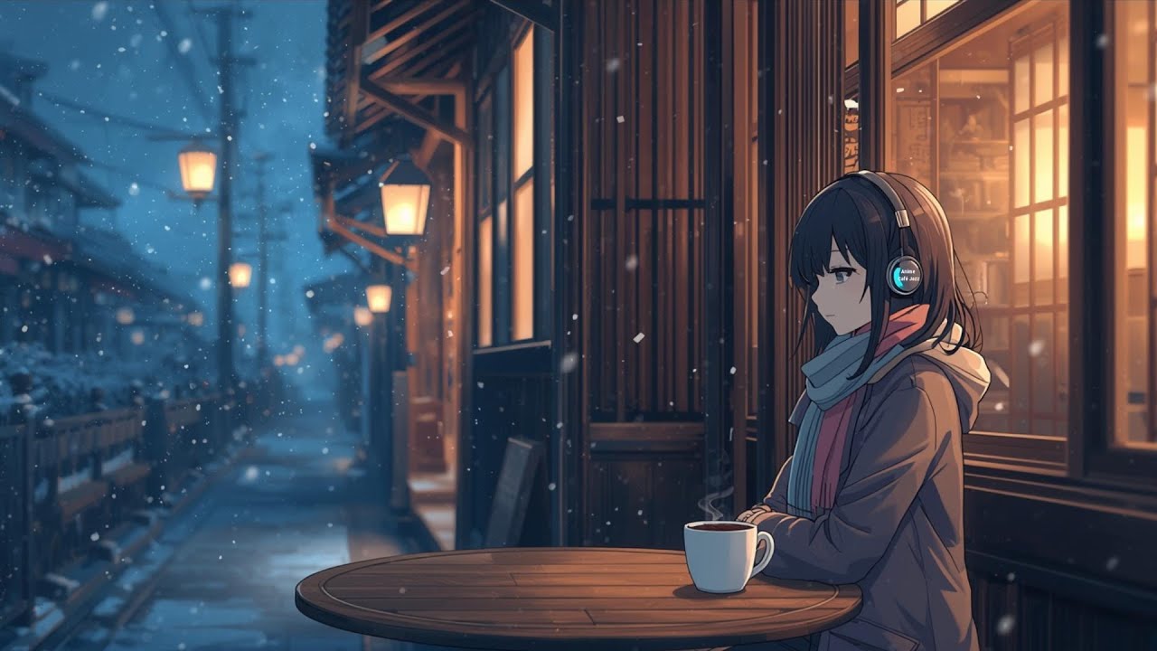 まずはリラックス Snowy Night Jazz ⛄ Warm & Relaxing Jazz at a Cozy Café