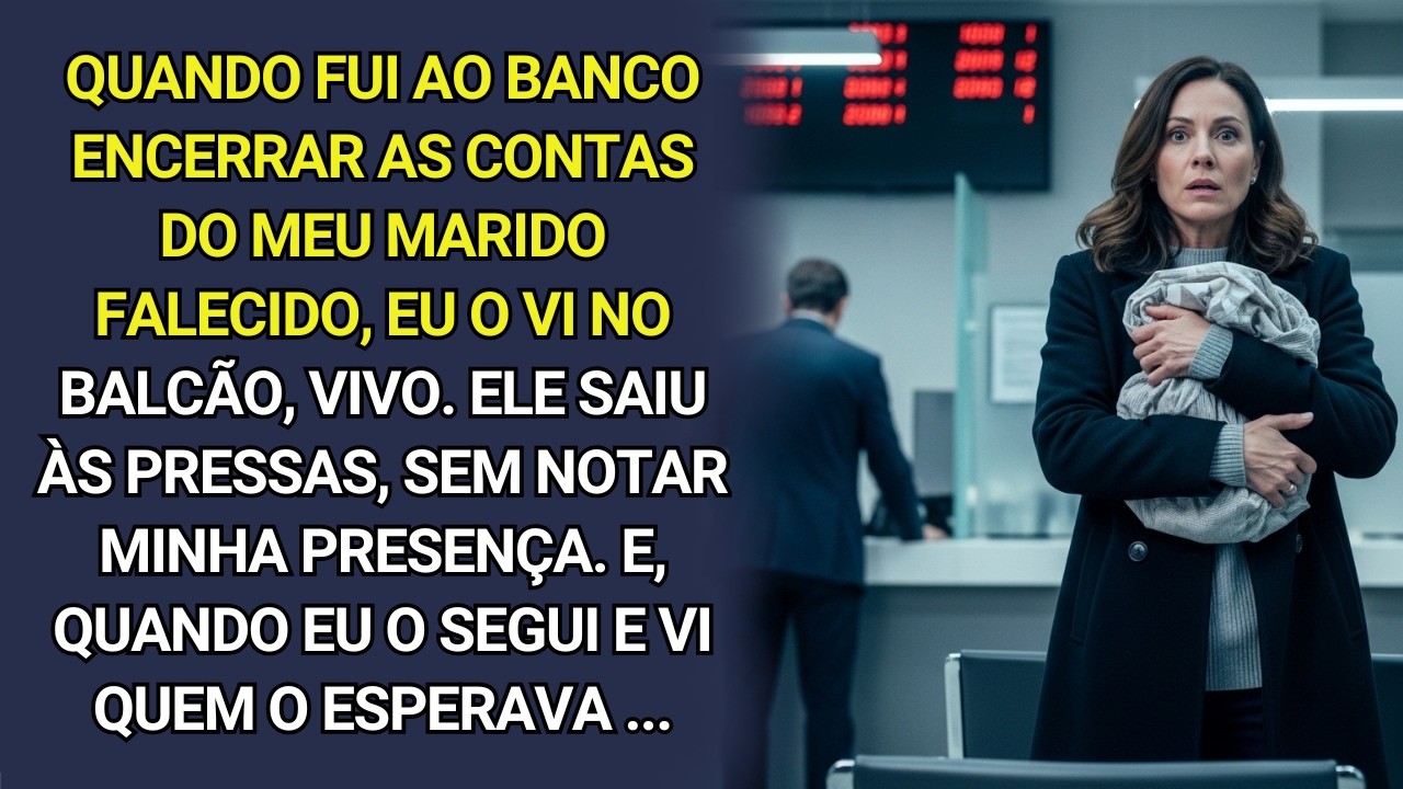 Depois do enterro do meu marido, fui ao banco encerrar as contas dele. E então eu o vi vivo...