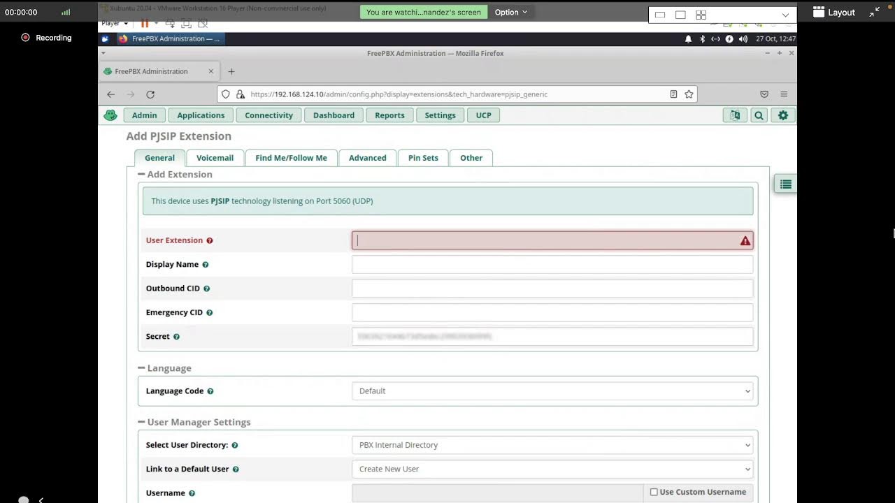 Laboratorio: Simulación de una red VoIP utilizando eNSP y FreePBX
