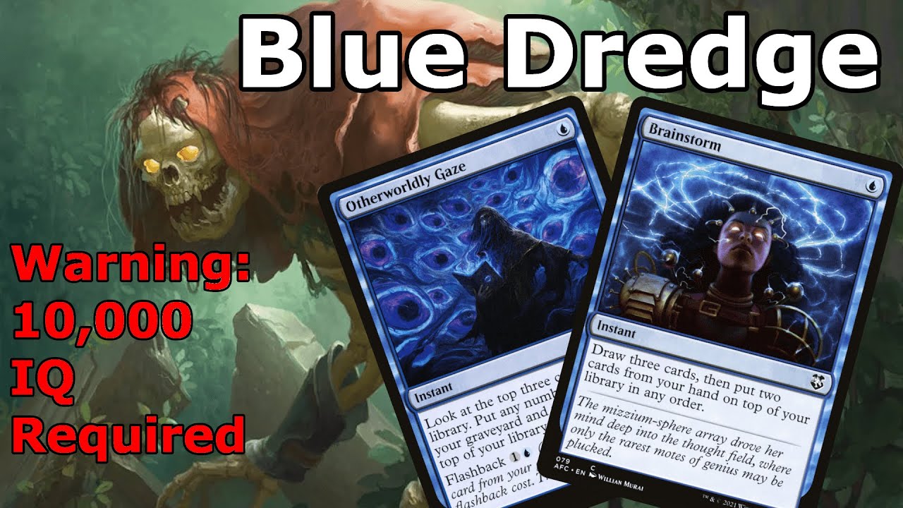 I TOOK THE DRAW IN LEGACY?!  Blue Dredge (Otherworldly Gaze Graveyard Combo- Legacy MTG)