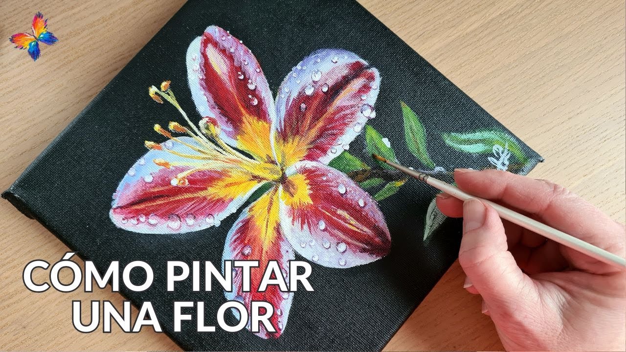 Cómo pintar LILIUM / Cómo pintar FLORES / Pintura acrílica para PRINCIPIANTES / IP Art For You