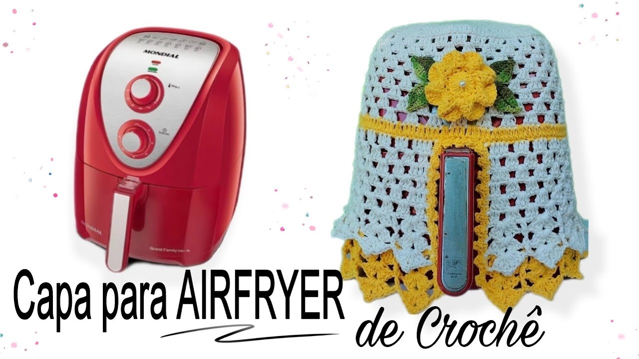 Capa para Air fryer 5 litros de crochê  #crochet