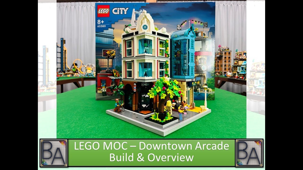 LEGO MOC - Downtown Arcade Build & Overview