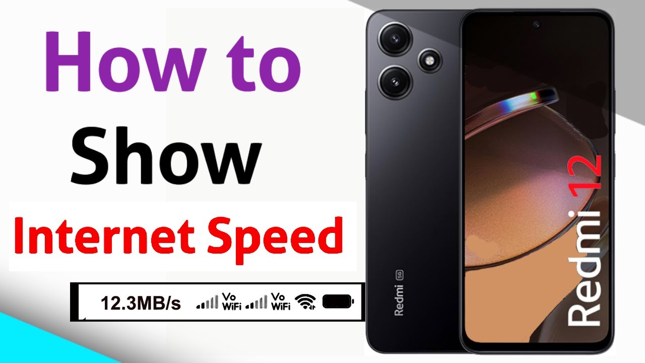 Redmi 12 5g data speed show kaise kare - How to show network speed in redmi 12 5g