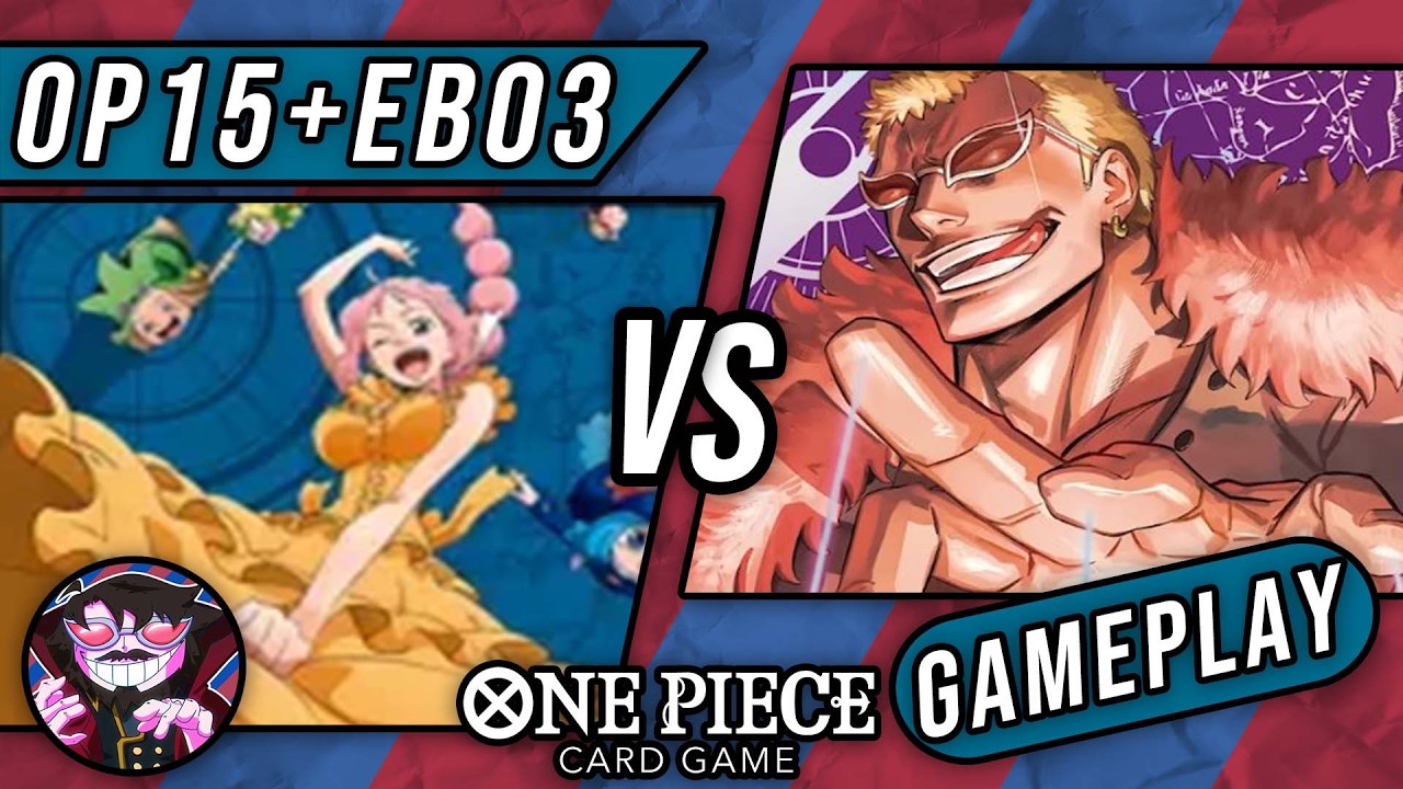 Blue Rebecca vs Purple Doflamingo | OP15 Gameplay | One Piece TCG