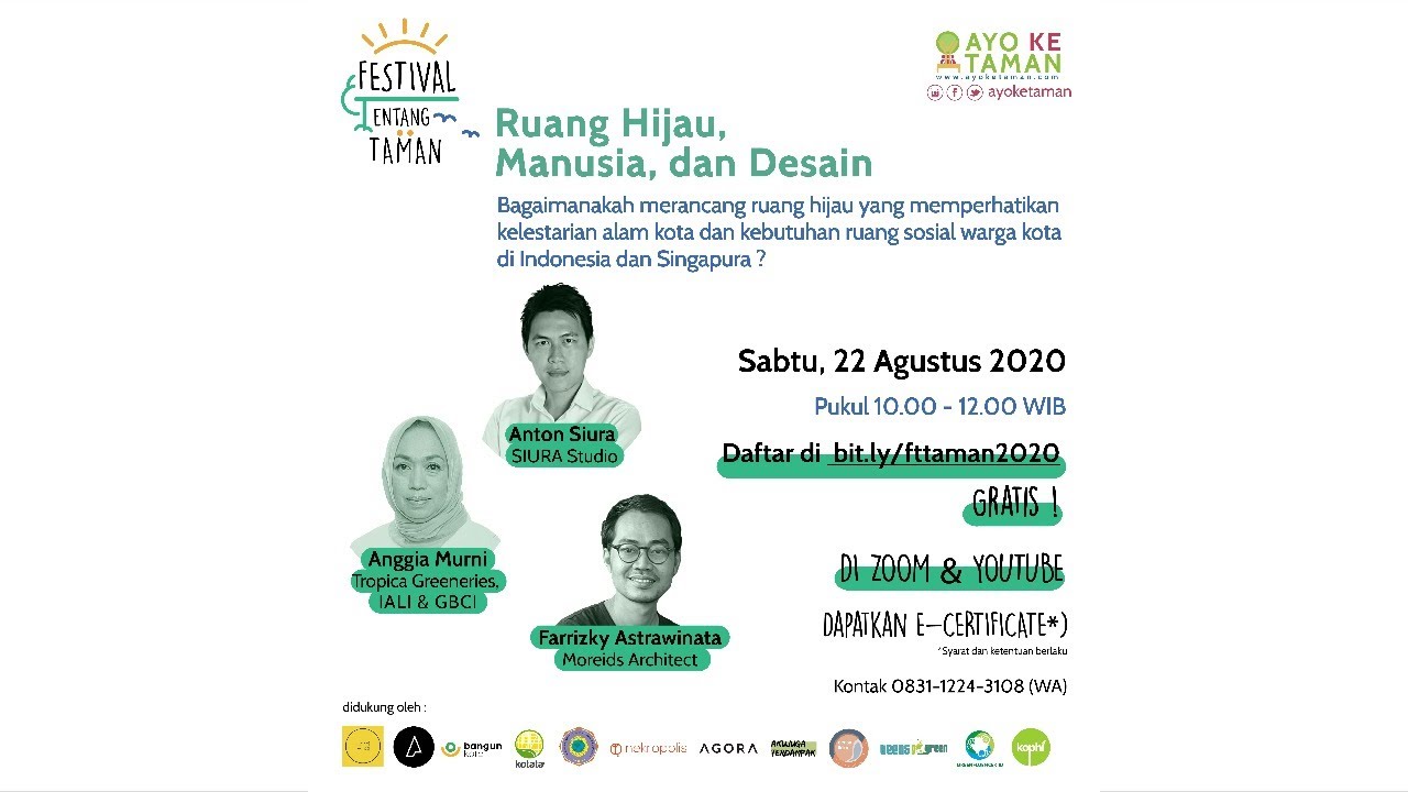 Ruang Hijau, Manusia, dan Desain | #FestivalTentangTaman