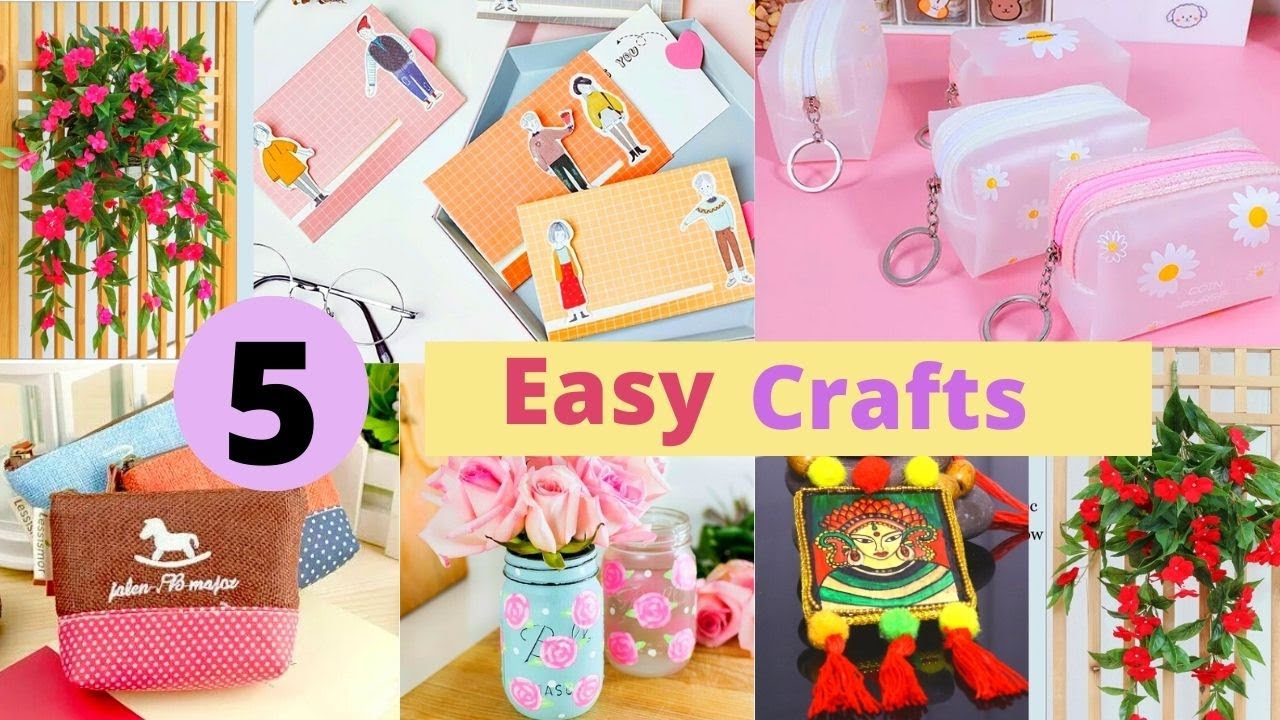 5 Easy Craft Ideas / DIY Arts And Crafts