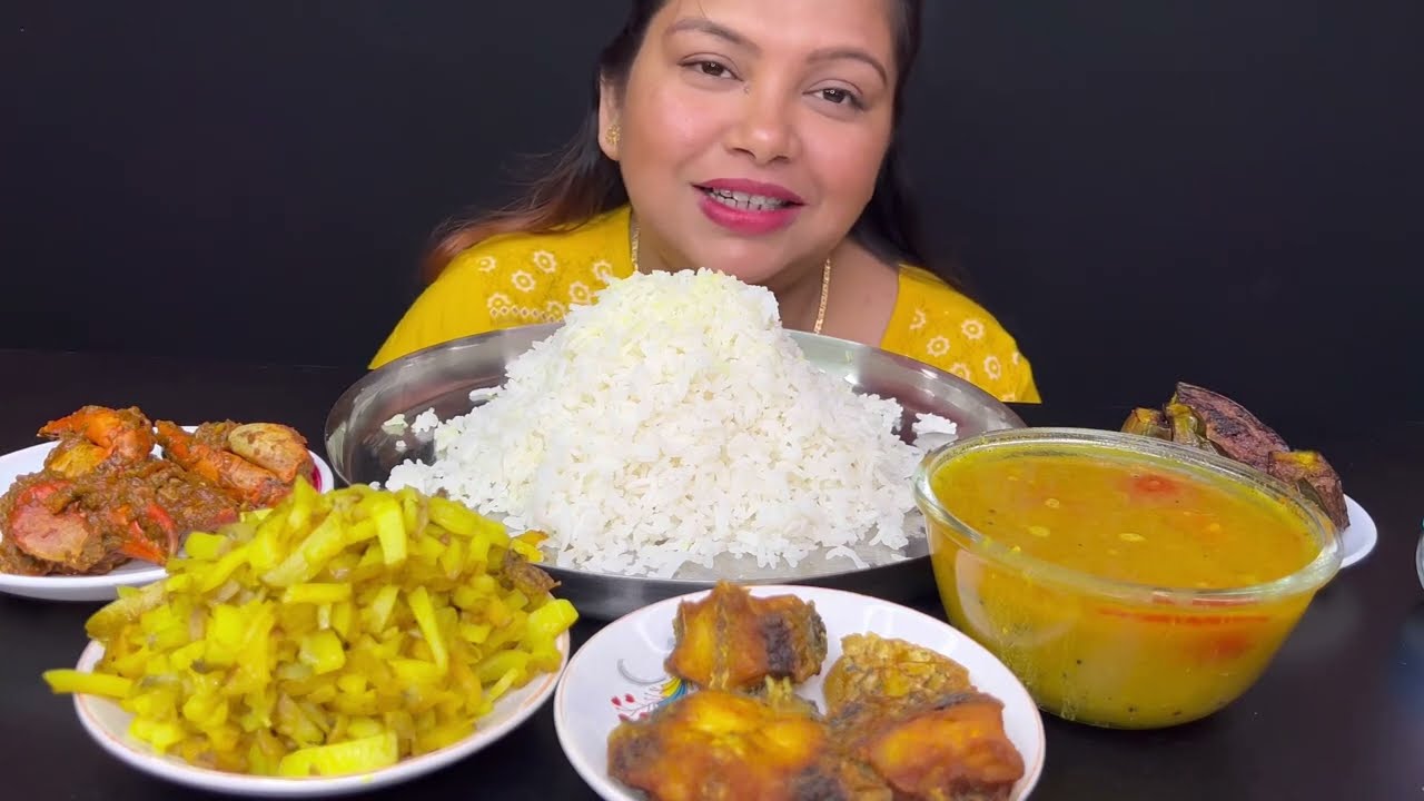 Bigbites, Comfort Lunch Menu, Eating Rice With Tok Dal, Alu Vaja, Mach Vaja, Huge Rice।।