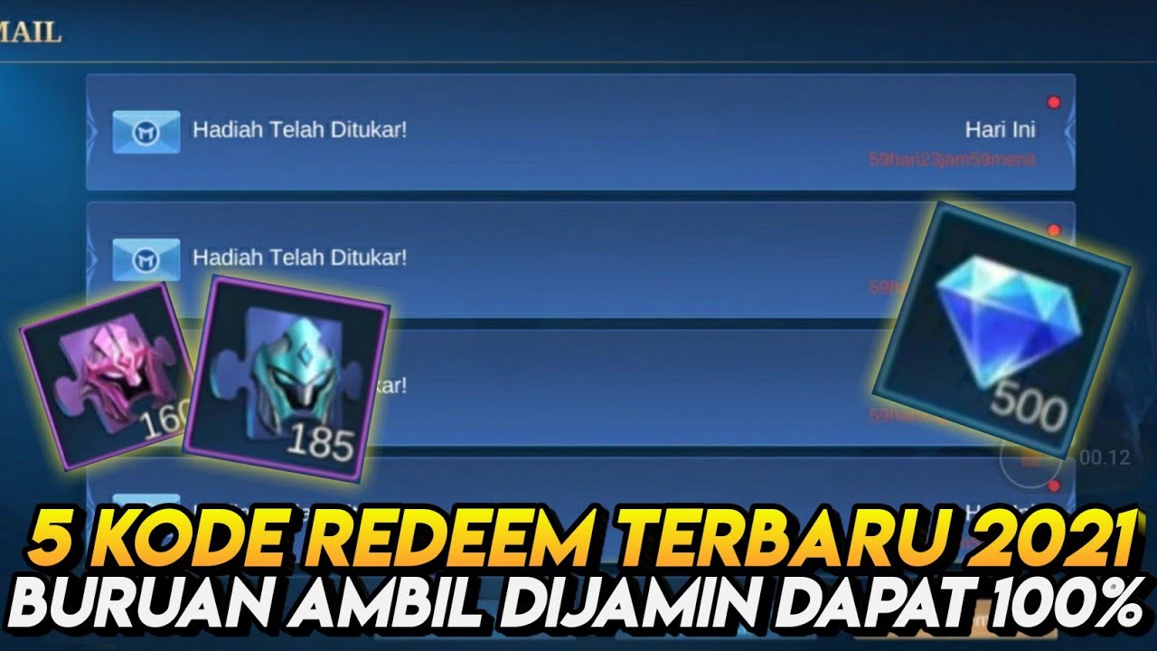 DIJAMIN DAPAT 100%!!! 5 KODE REDEEM MOBILE LEGEND TERBARU 2021