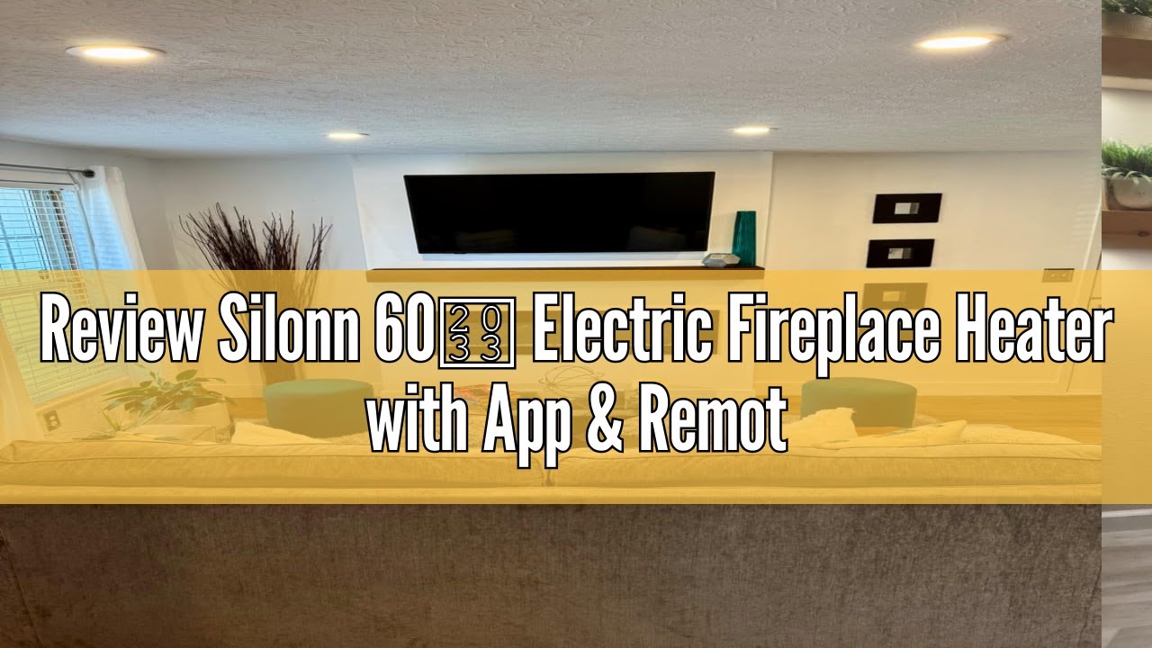 Review Silonn 60″ Electric Fireplace Heater with App & Remote Control, 5300 BTU Heat Output, Ultra-S