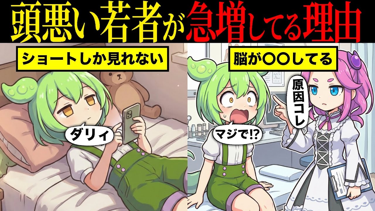 頭が悪い若者が急増している本当の理由とは【ずんだもん&ゆっくり解説】