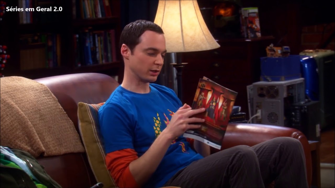 Leonard morrendo de ci&uacute;mes da Penny com o Stuart