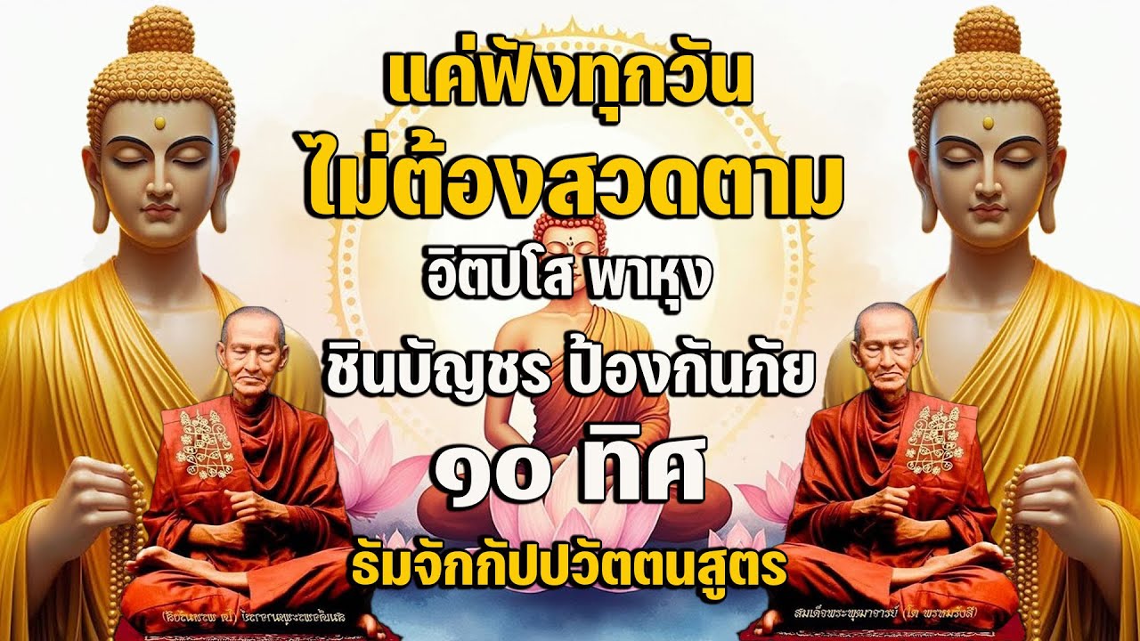 เปิดโชค เปิดทรัพย์ | อิติปิโส พาหุง ชินบัญชร ป้องกันภัย ๑๐ ทิศ มหาเมตตาใหญ่ ธัมจักกัปปวัตตนสูตร 🙏🙏🙏