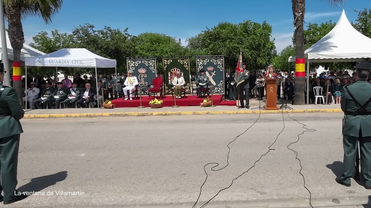 Alcaldesa de Villamartín. Actos el 181 Aniversario de la Fundación de la Guardia civil.