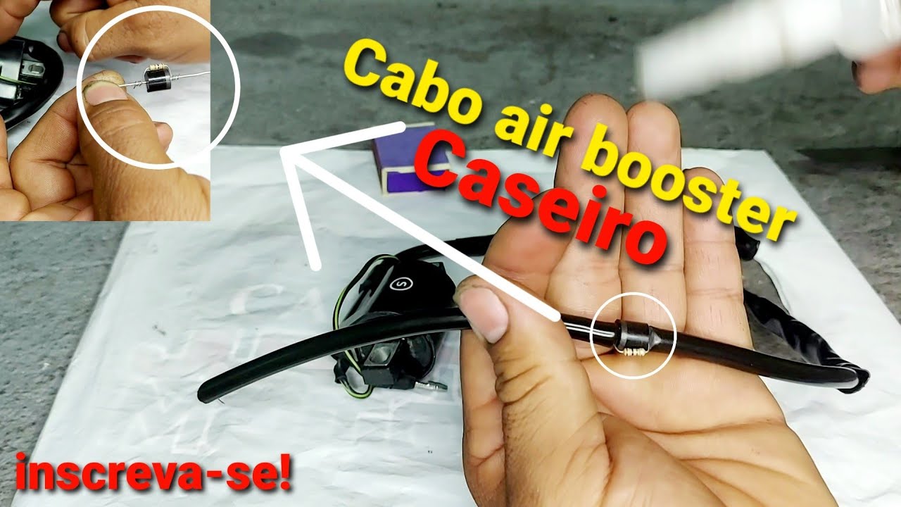 Cabo de vela ibooster caseiro para qualquer moto q vai melhorar o desempenho