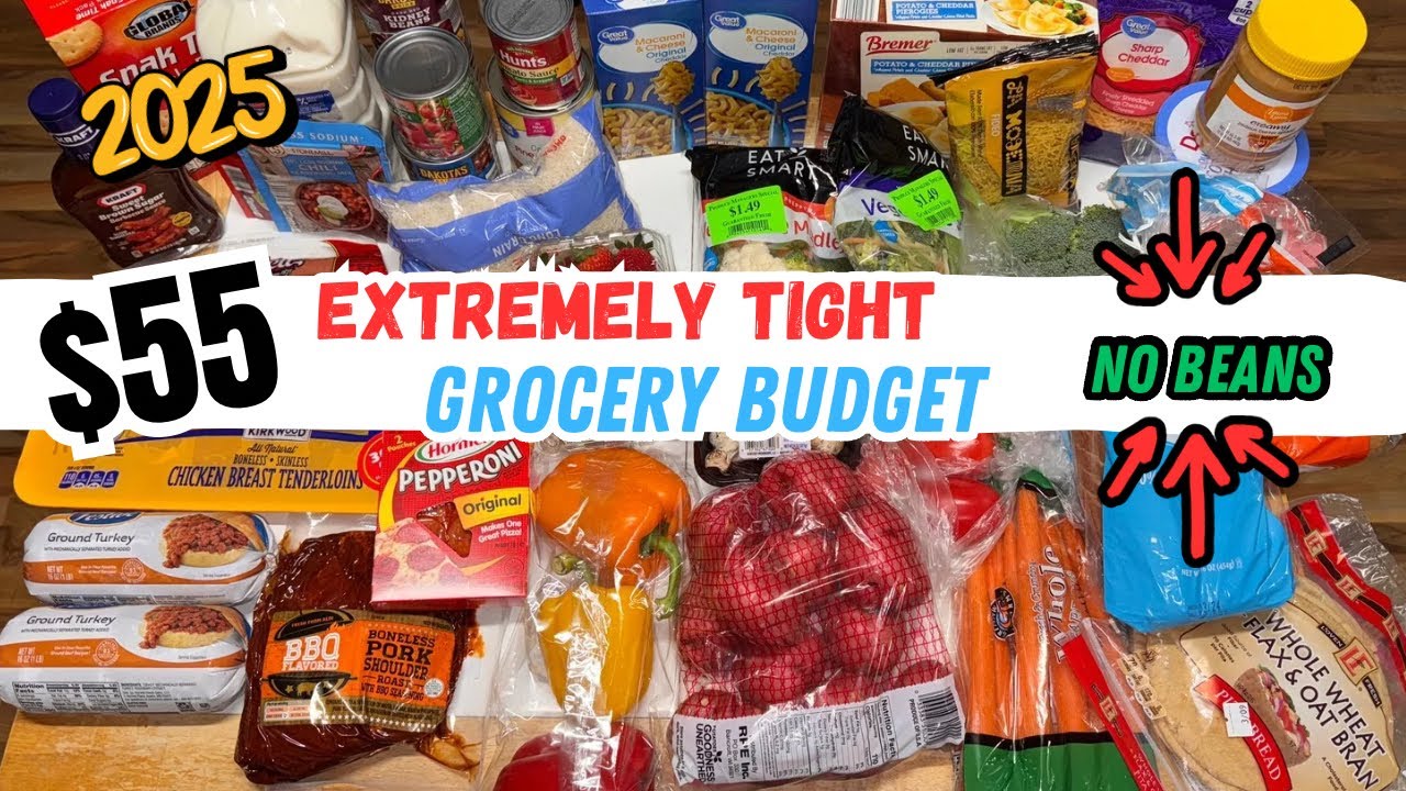 $55 Emergency Grocery Budget For My Family Of 5 || Cheap Ways To Feed Your Family In 2025