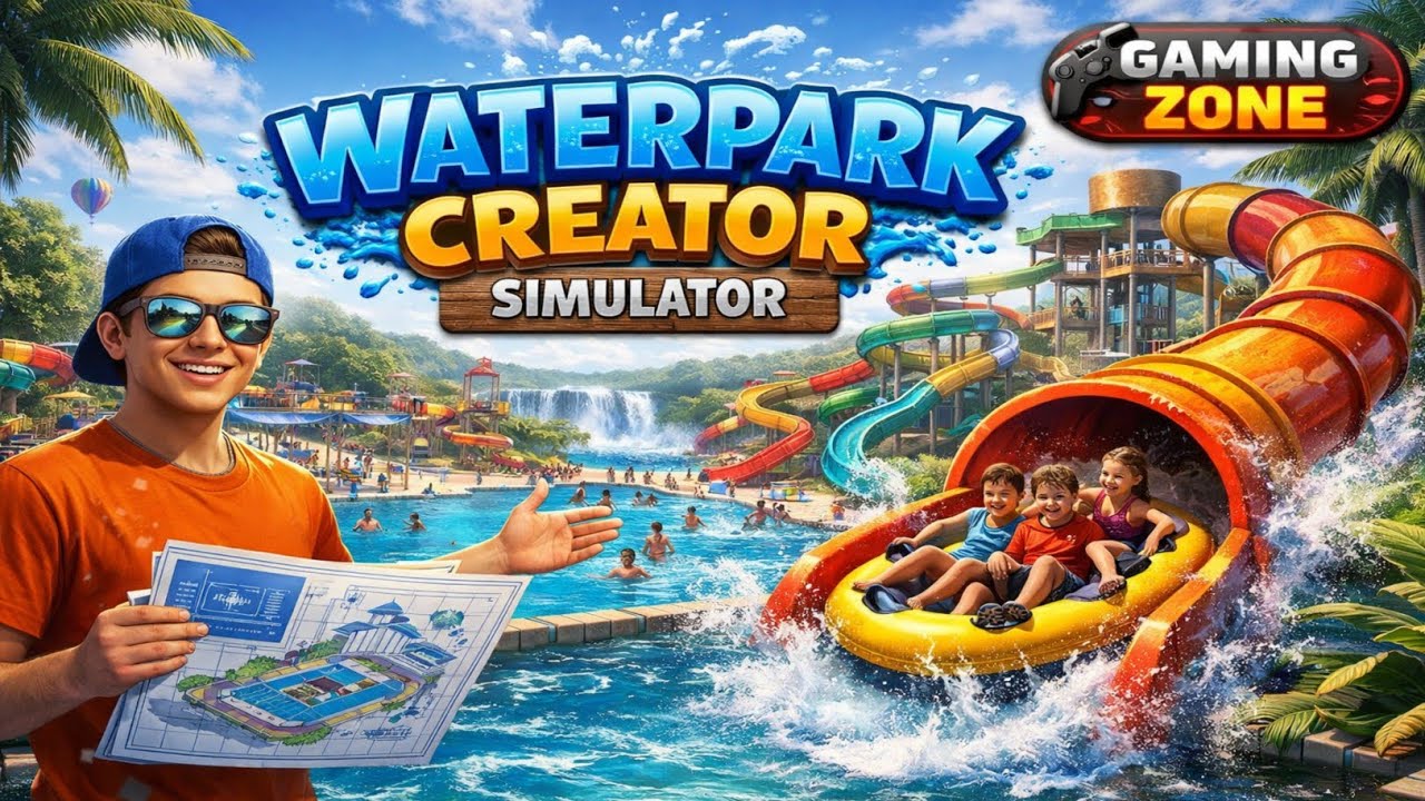 Waterpark Creator Simulator Gameplay | Build Your Own Water Park 🏝️ | Gaming Zone 