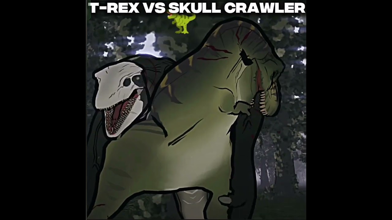 T-REX VS SKULL CRAWLER #edit #shortsviral #viralvideos #T-REX #skullcrawler