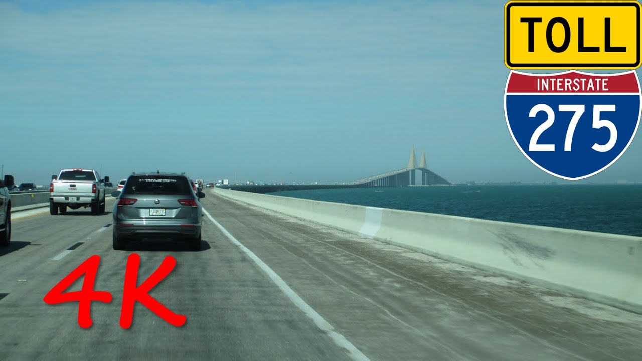⁴ᴷ Sunshine Skyway Bridge northbound [4K VIDEO]