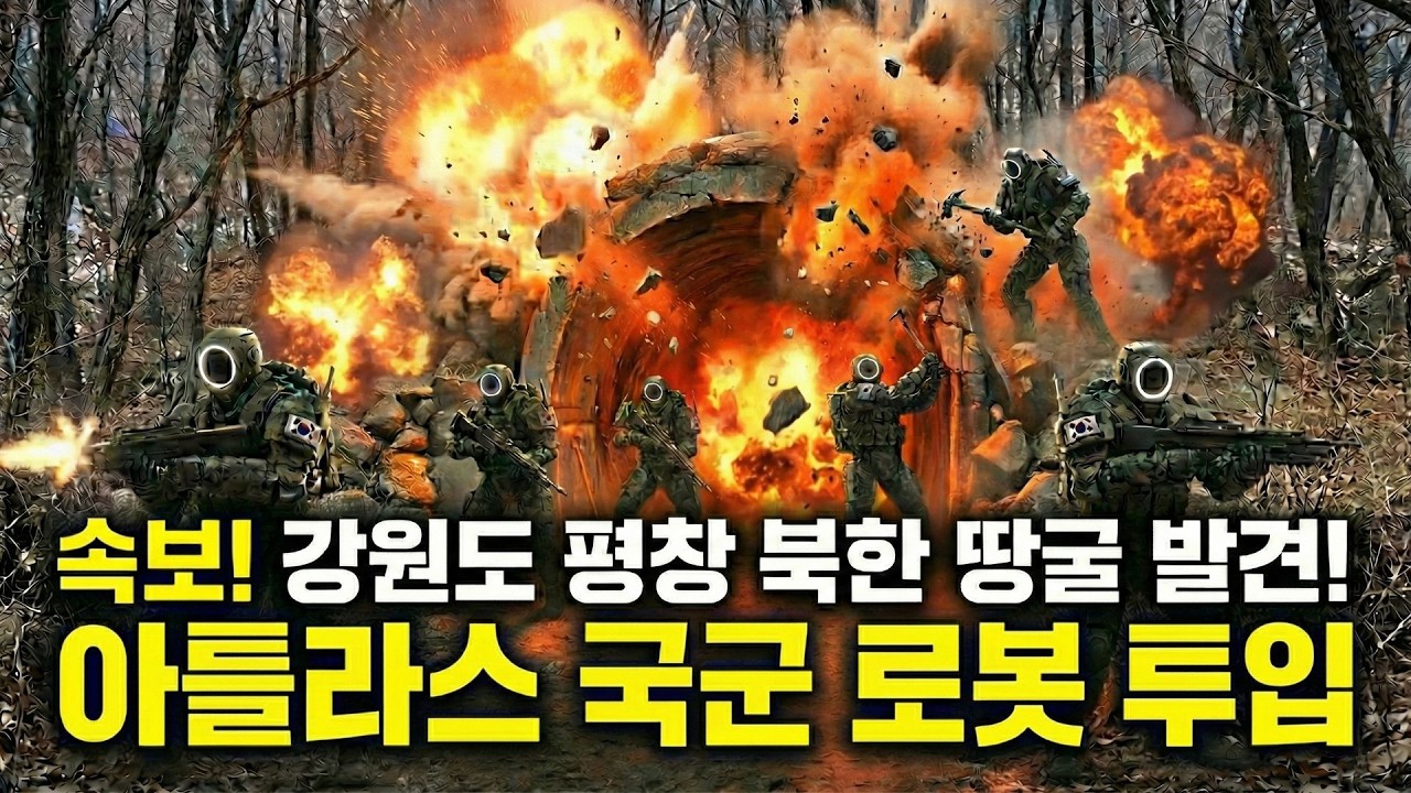 강원도 평창 땅굴 발견! 북한 남침 땅굴 박살 낸 국군 로봇 '아틀라스' VS 북한 최정예 기계화부대의 피말리는 전투