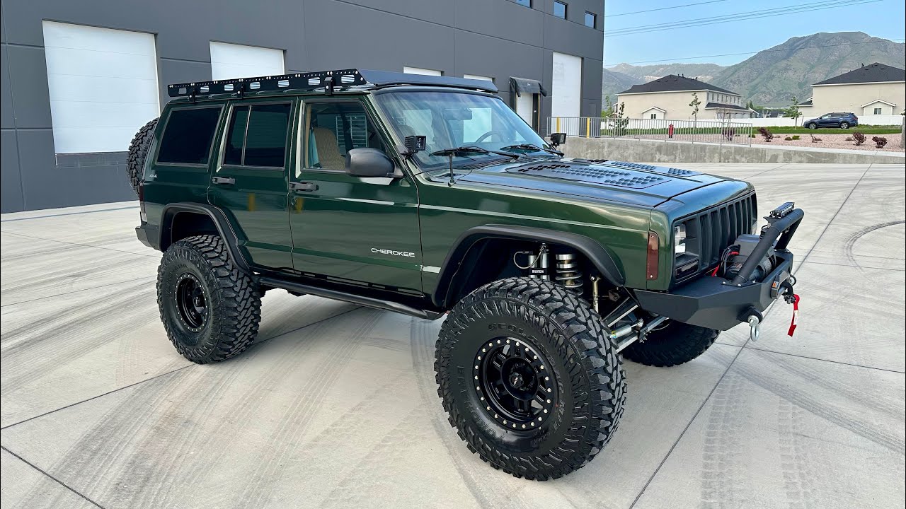 BUILT Moss Green Pearl 1997 Jeep Cherokee XJ - SUPER CLEAN BUILD!!