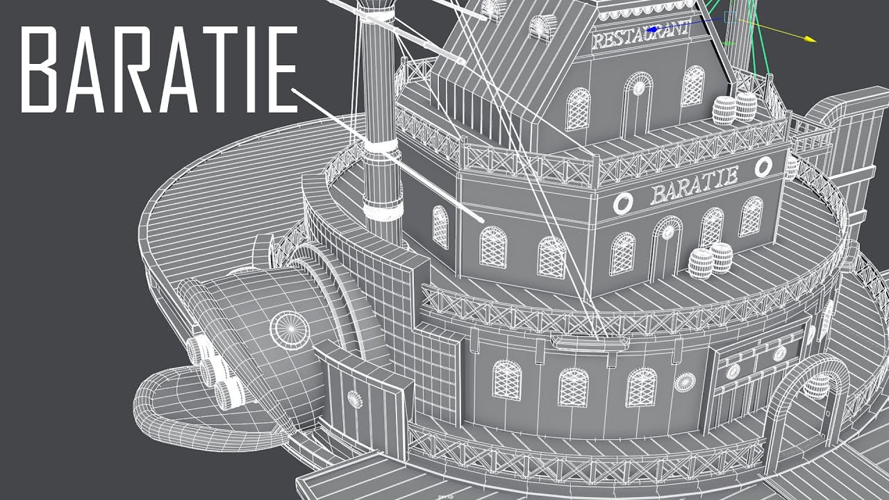 Baratie [One Piece] ~ 3D Modeling Timelapse